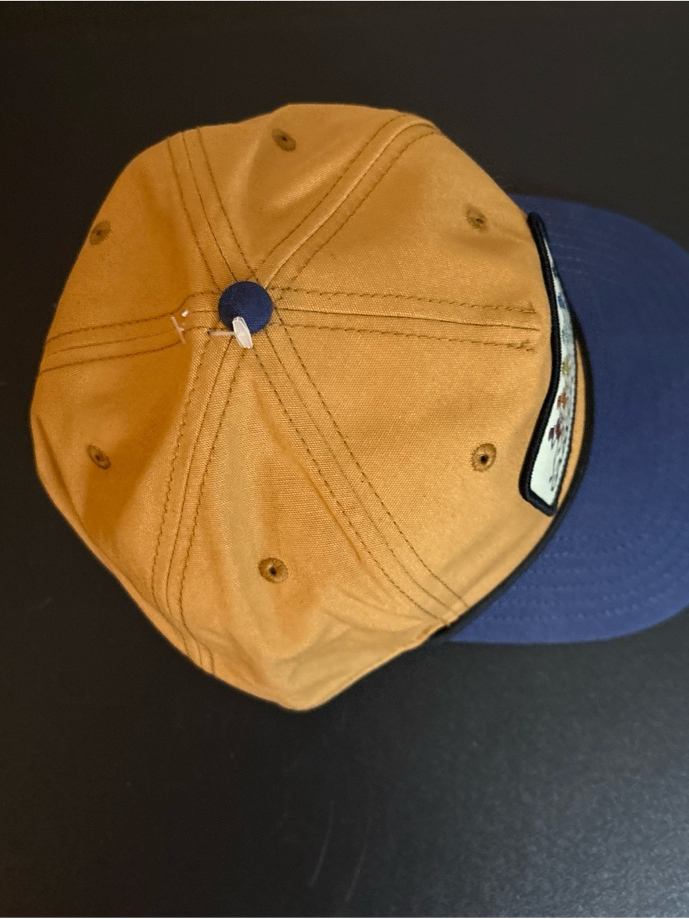 Grateful Dead Rainbow Dancing Bears Patch Cap - Tan & Navy - Picture 6 of 9